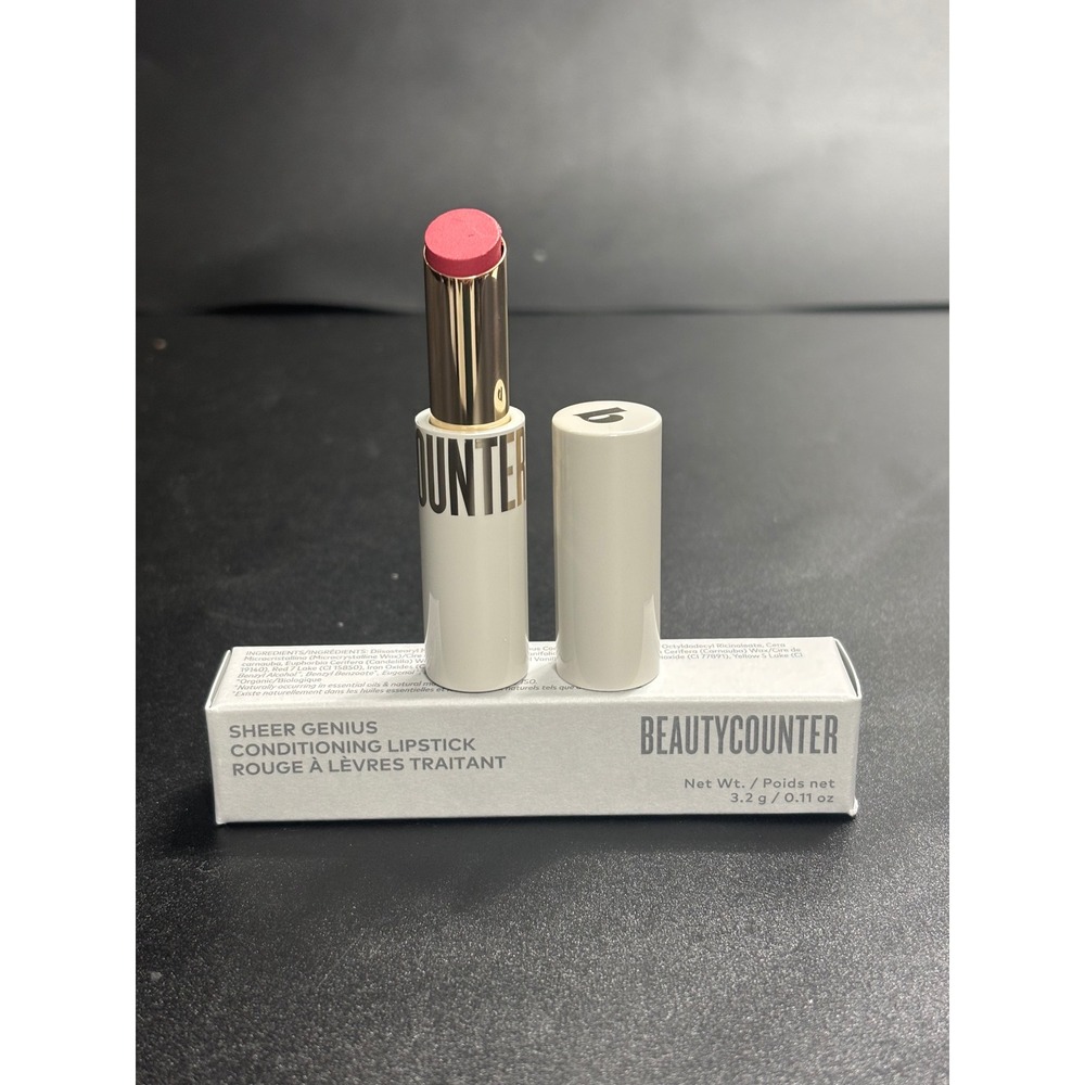 Beautycounter Sheer Genius Conditioning Lipstick Orchid 3.2g Pink New in Box